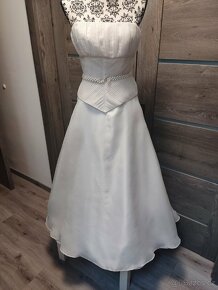 Krásné svatební šaty vel. 38 - 8