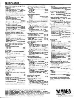YAMAHA zesilovač AX-570 + dálkové ovládání - 8
