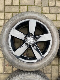 ORIGINÁL Alu Volkswagen, Škoda R16, 5x112 - TOP STAV, ZIMNÍ - 8