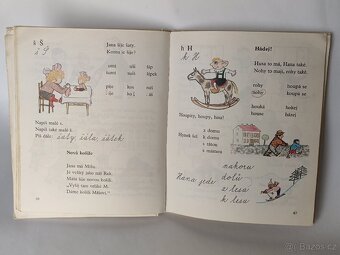 Retro SLABIKÁŘ, stará dětská učebnice, ČSSR, pošta 75.- - 8