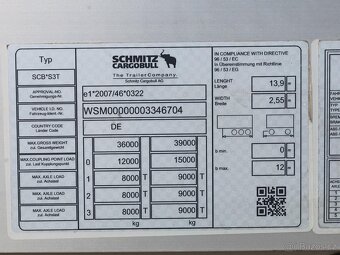 Schmitz CARGOBULL SCS 24/L, STANDARD, TŘÍSTRANNÁ SHRNOVACÍ X - 8