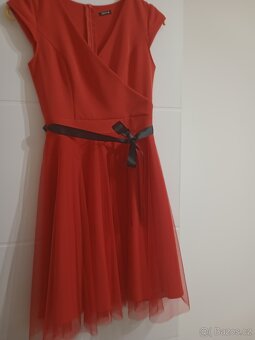 Červené šaty Bára styl - 8