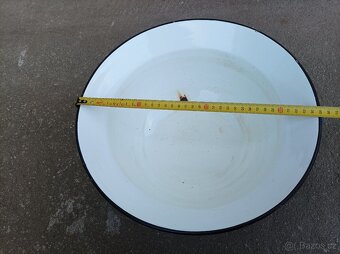 Smaltovaný modrý vandlík, průměr 35 cm - 8