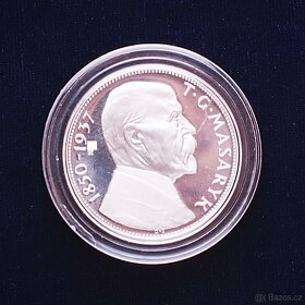 Au+Ag+Cu+Al Zkušební odrážky 20Kč TGM 1850/1937, VZÁCNÉ - 8