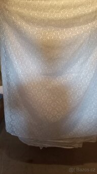 Bílé nové záclony 6-8 metrů - 8