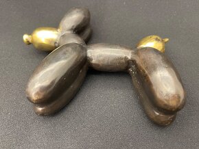 Socha bronz/mosaz Ballon dog - menší, patina - 8