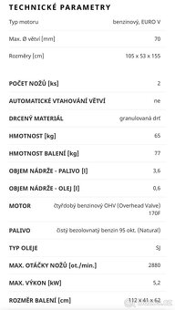 Zahradní drtič benzinový MTF - PS 70 g - 8