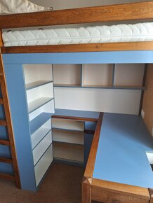 Patrová postel se šatní skříňí a psacím stolem - 8