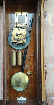 luxusní starožitné bohatě vyřezávané dvouzávažové hodiny - 8