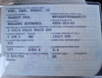 tranzit naj 232tis, r.v. 2010, euro 4, 6- kvalt, - 8