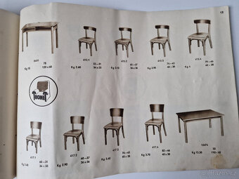 Starý reklamní katalog vzorník ohybaný nábytek Thonet c1930 - 8
