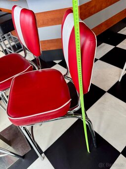 RETRO kožené barovky se stolem - 8