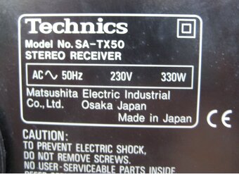 Prodám TECHNICS SA-TX50 RECEIVER - 8