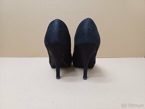 Černé semišové lodičky vel.38 - 8