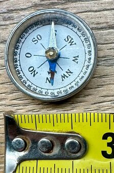 Starý kompas malý hliník SBĚRATELSKÝ - 8
