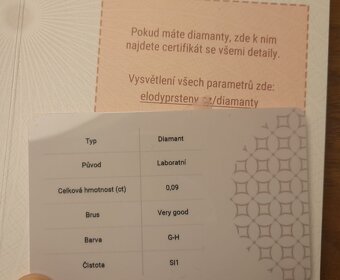 Zlatý prsten s diamantem - 8