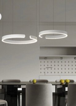 Stropní nastavitelné led světlo s 2 prsteny - bílá mat - 8