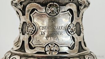 TOP Ag stříbro krucifix lotový punc rok 1858 UNIKAT - 8