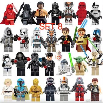 Rôzne figúrky Star Wars 8 (8ks) typ lego - nové - 8