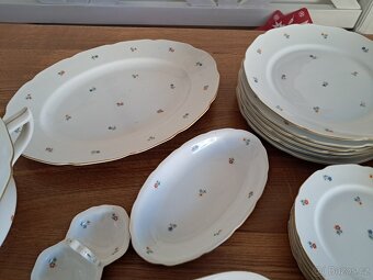 Jídelní servis kytičky,talíře, mísy - 8