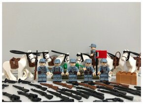 Vojaci 1.sv vojna + doplnky - typ lego - nové - 8