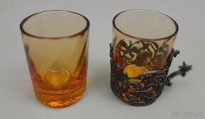 Skleničky se cínovým rámem - 8