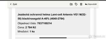 Jezdecká helma Lami-cell Artemis zánovní - 8