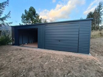 Plechová garáž, zahradní domek, moderní garáž, dvojgaráž - 8