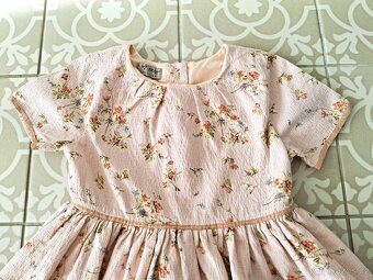 Nádherné šaty luční kvítí Next 104 růžové meruňkové - 8