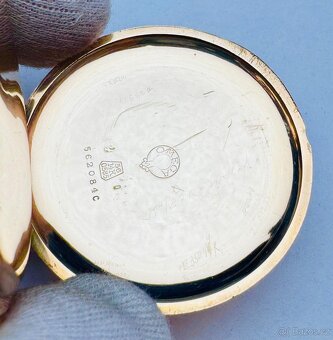 14K ZLATÉ PÁNSKÉ KAPESNÍ HODINKY OMEGA SE ŠATLÉNEM - FUNKČNÍ - 8