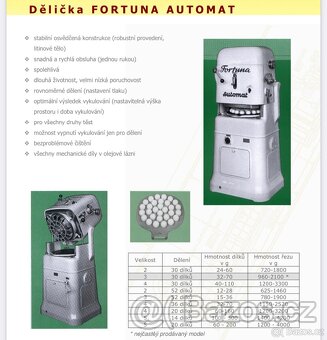 DĚLIČKA TĚSTA  FORTUNA A3 AUTOMAT - 8