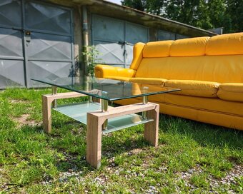 Sedací souprava žlutá, + možno konferenční stolek - 8