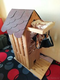 Dřevěný domeček pro potkana nebo jiného malého  hlodavce - 8