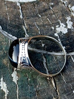 Stříbrný prsten starožitný - 8