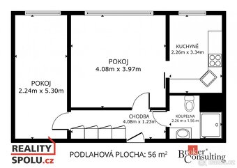 Pronájem, byty/2+1, 56 m2, Na Valtické 695/62, Charvátská No - 8