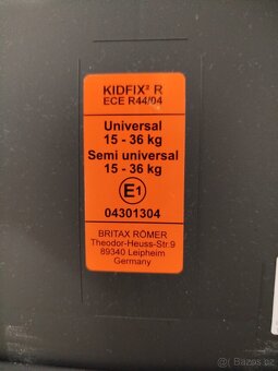 Autosedačka BRITAX RÖMER Kidfix R 2 v 1 ISOFIX - 8