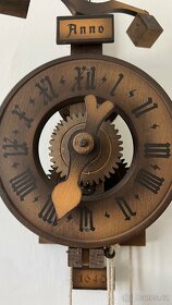 Lihýřové hodiny, staré dřevěné hodiny, hodiny na kameny - 8