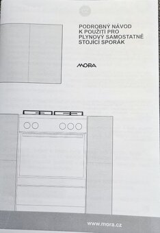 Prodám celoplynový sporák MORA - 8