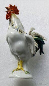 Porcelánová soška kohout Meissen - 8