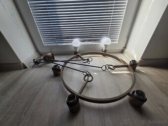 Starozitny mosazný lustr - 8