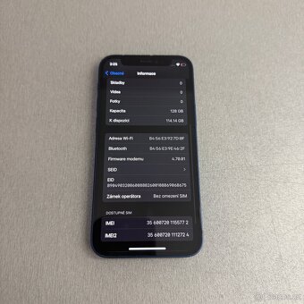 iPhone 12 mini 128GB modrý, pěkný stav, 12 měsíců záruka - 8