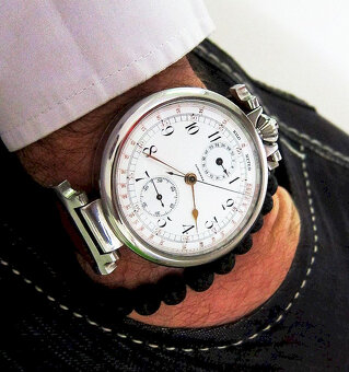 LONGINES 1900 CHRONOGRAF luxusní švýcarské náramkové hodinky - 8