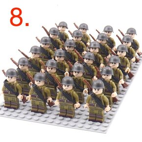 Figúrky vojakov (24ks) + Zbrane - typ lego - nové - 8