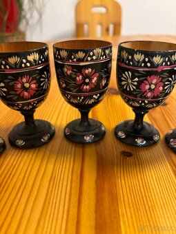 Ručně malované dřevěné pohárky - 8
