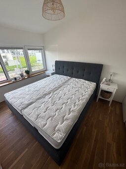 Čalouněná postel IKEA IDANÄS, 180x200 cm, tmavě šedá - 8
