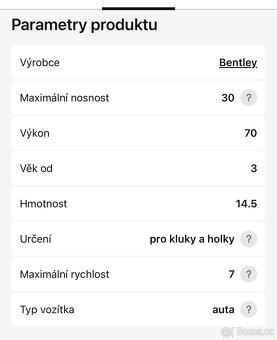 Dětské auto Bentley exp 12 - 8