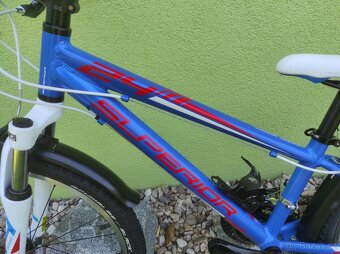 Značkové dětské kolo Superior 24" (modrá/červená) - 8