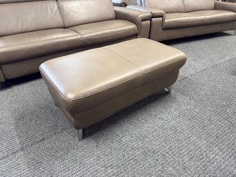 Sedací souprava 3 + 3 + taburet - kůže - NEPOUŽITÉ - 8