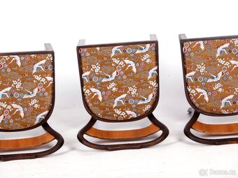 Jídelní set, 6x zrenovované židle TON, noivé čalounění. - 8