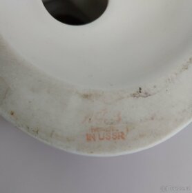 Starožitná porcelánová figura buldočka - Lomonosov Petrohrad - 8